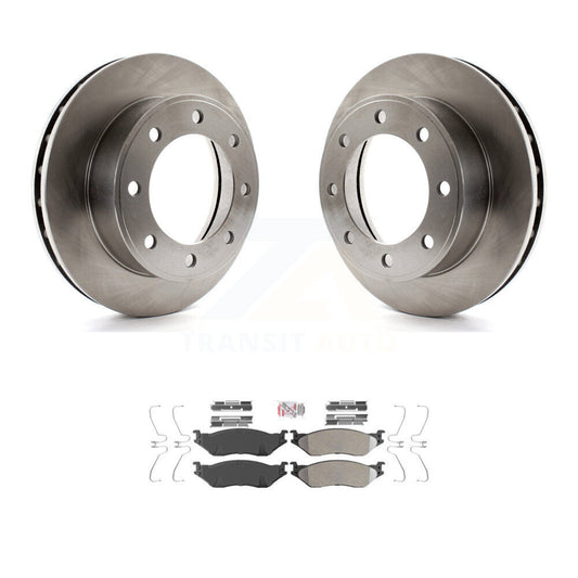 Brake Rotor And Semi-Metallic Pad Front Kit For 1999 Ford F-450 Super Duty F-550