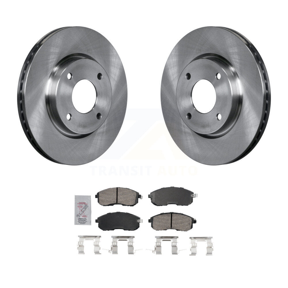 Disc Brake Rotors And Ceramic Pads Front Kit For Nissan Versa