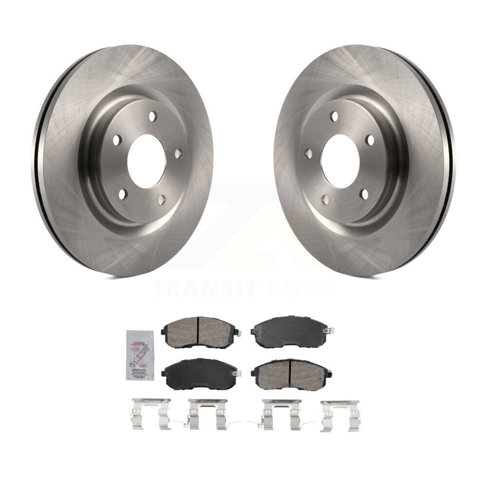 Disc Brake Rotors Ceramic Pad Front Kit For 2017-2019 Nissan Sentra Turbocharged