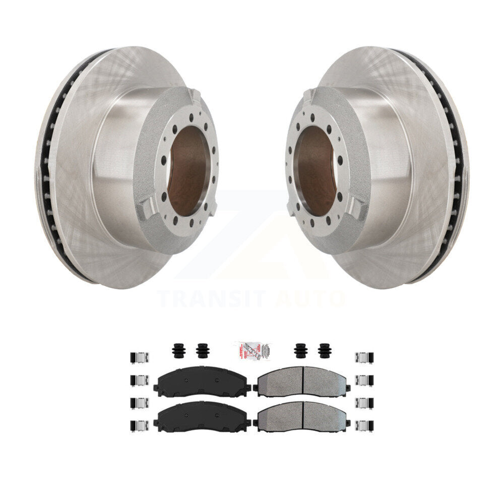 Brake Rotor & Semi-Metallic Pad Rear Kit For Ford F-350 Super Duty Cab Chassis
