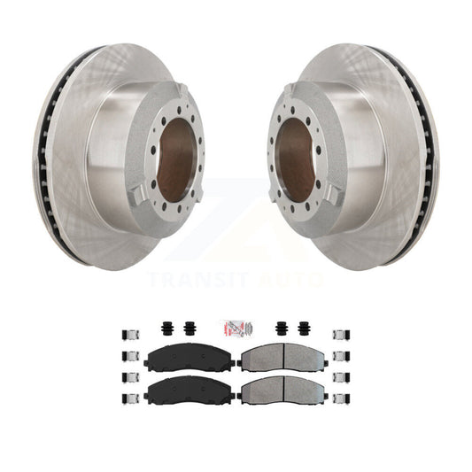 Brake Rotor & Semi-Metallic Pad Rear Kit For Ford F-350 Super Duty Cab Chassis