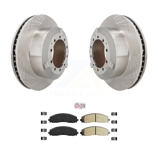 Brake Rotor & Semi-Metallic Pad Rear Kit For Ford F-350 Super Duty Cab Chassis