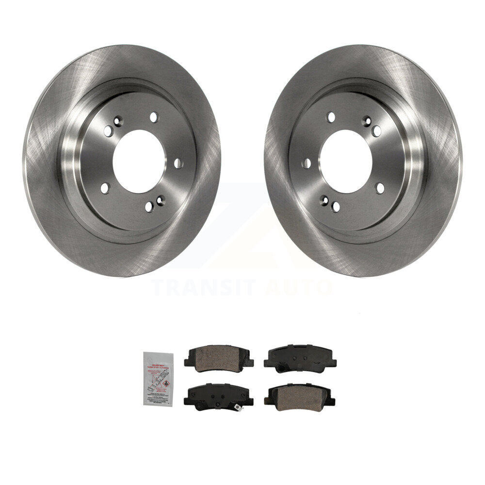 Disc Brake Rotors And Ceramic Pads Rear Kit For Hyundai Sonata Kia Niro EV K5
