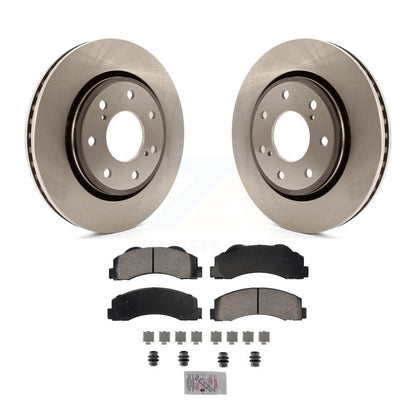 Brake Rotor And Ceramic Pad Front Kit For 2010-2014 Ford F-150 With 7 Lug Wheels