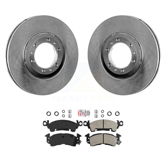 Brake Rotor And Semi-Metallic Pad Front Kit For Cadillac Commercial Chassis 5.7L