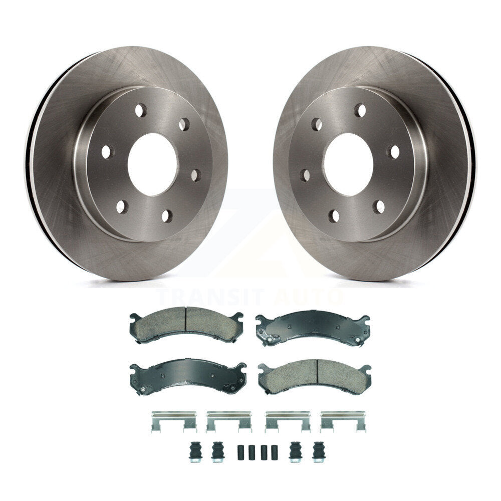 Brake Rotor And Ceramic Pad Front Kit For 2006 Chevrolet Express 2500 GMC Savana