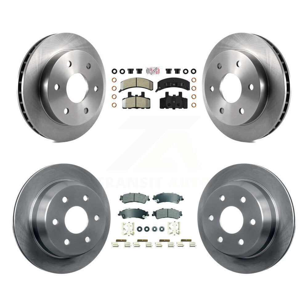 Semi-Metallic Pad Brake Rotor Front Rear Kit For 2000 GMC Yukon Drum rear brakes