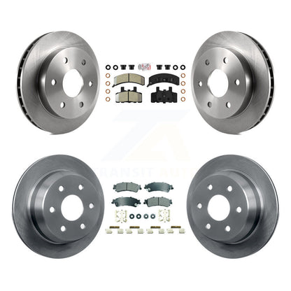 Semi-Metallic Pad Brake Rotor Front Rear Kit For 2000 GMC Yukon Drum rear brakes