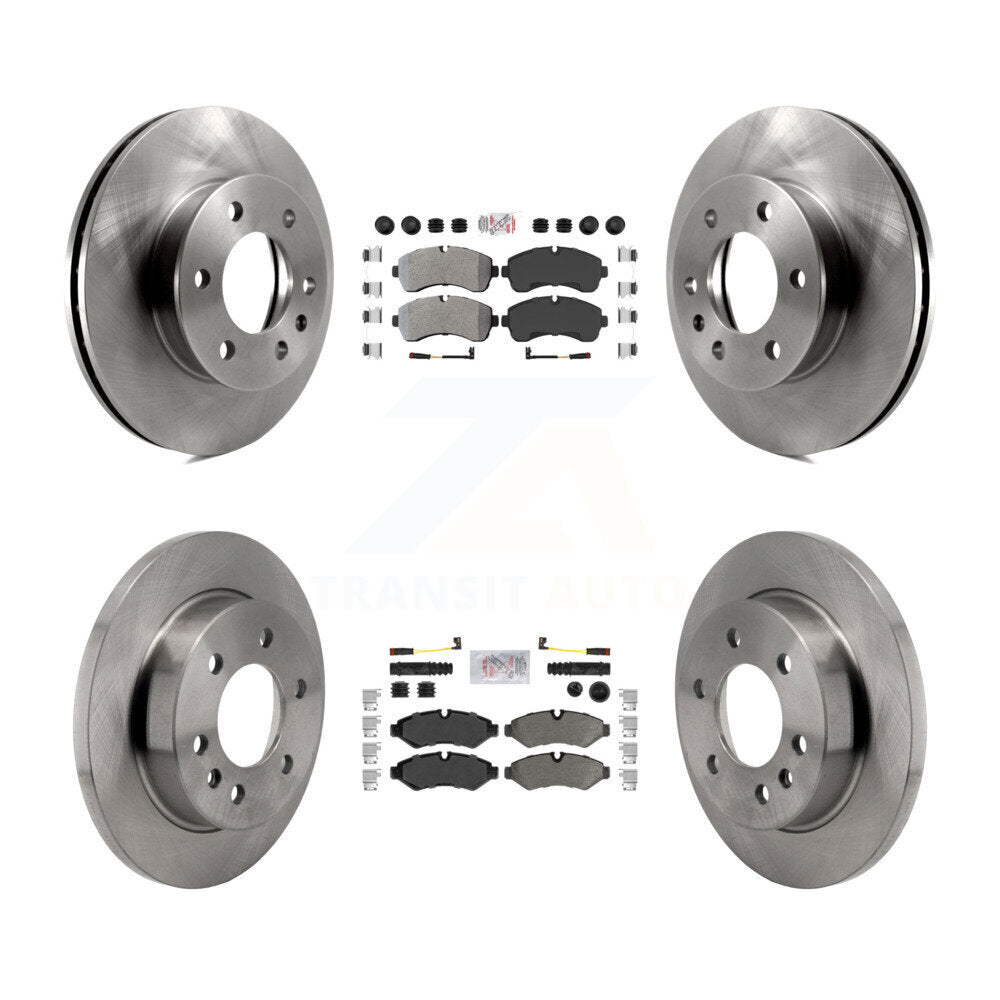 Semi-Metallic Pad And Brake Rotor Front Rear Kit For Mercedes-Benz Sprinter 2500