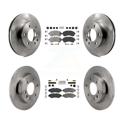 Semi-Metallic Pad And Brake Rotor Front Rear Kit For Mercedes-Benz Sprinter 2500