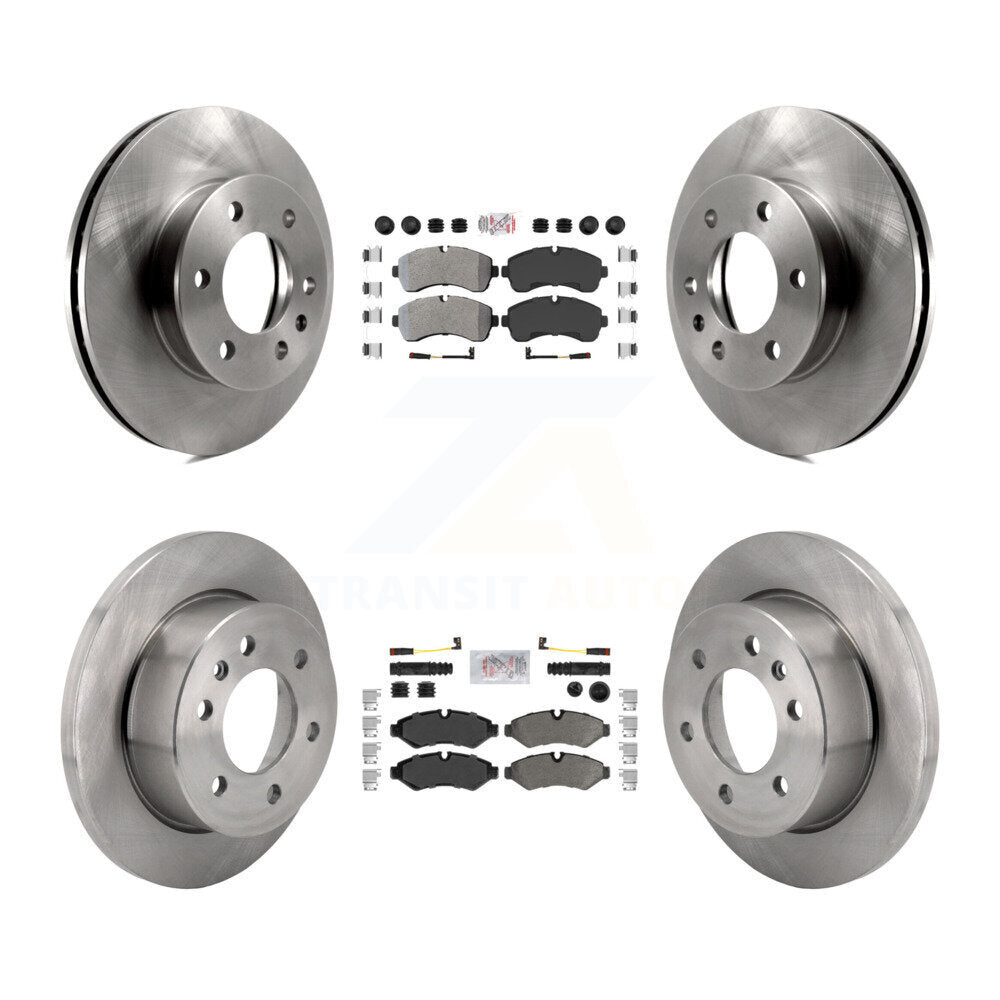 Semi-Metallic Pad And Brake Rotor Front Rear Kit For Mercedes-Benz Sprinter 2500