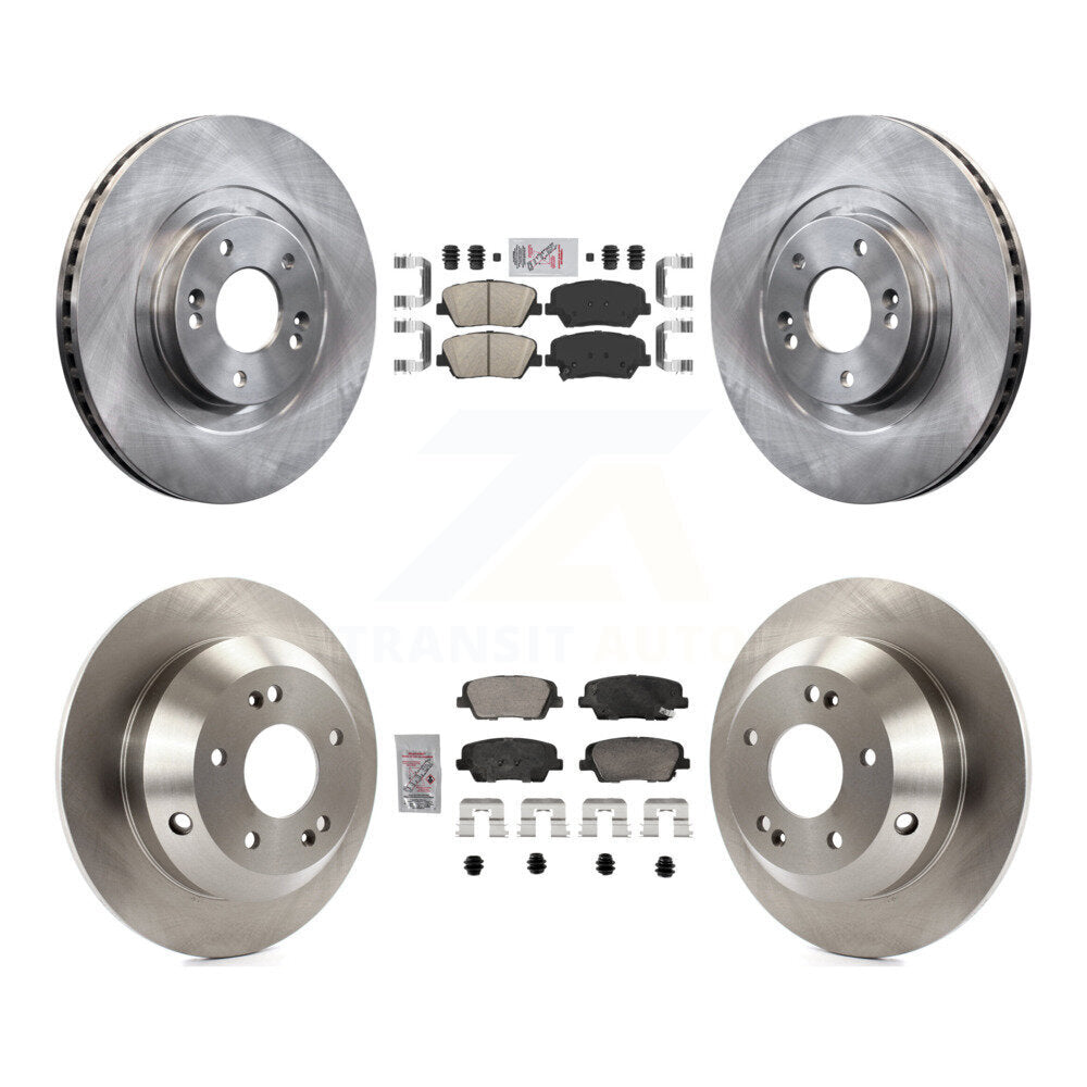 Ceramic Pad & Brake Rotors Front Rear Kit For Hyundai Santa Fe Sport Kia Sorento