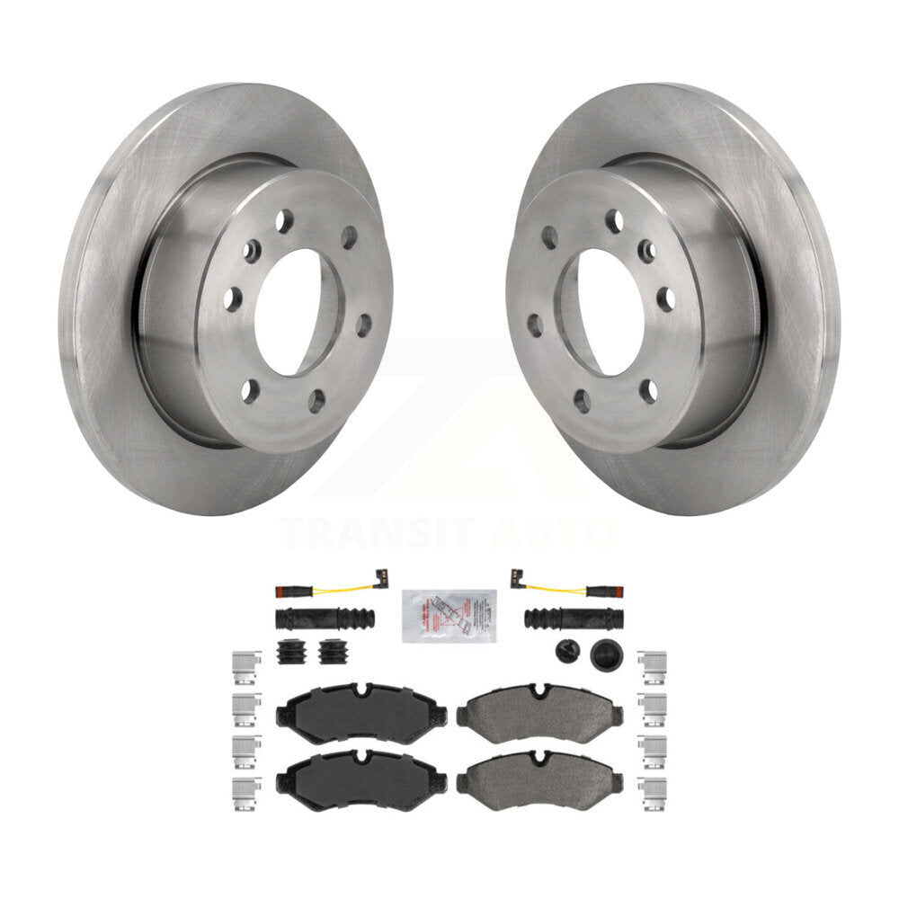 Brake Rotor Semi-Metallic Pad Rear Kit For Mercedes-Benz Sprinter 2500 3500 1500