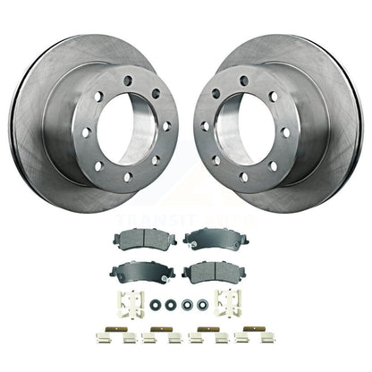 Brake Rotor & Semi-Metallic Pad Rear Kit For GMC Sierra 3500 Chevrolet Silverado