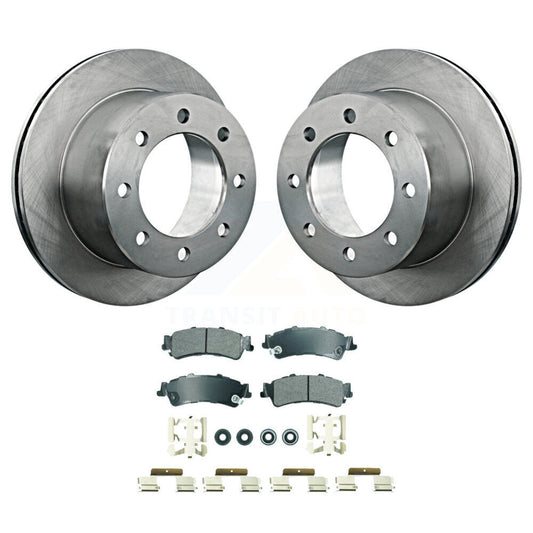 Brake Rotor & Semi-Metallic Pad Rear Kit For GMC Sierra 3500 Chevrolet Silverado