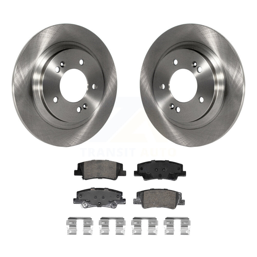 Disc Brake Rotors And Ceramic Pads Rear Kit For Hyundai Sonata Kia Niro EV K5