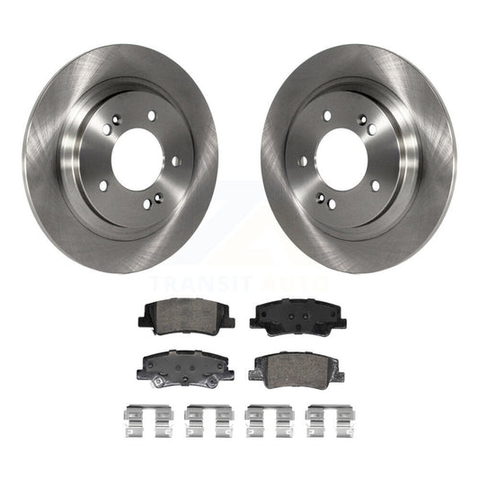 Disc Brake Rotors And Ceramic Pads Rear Kit For Hyundai Sonata Kia Niro EV K5