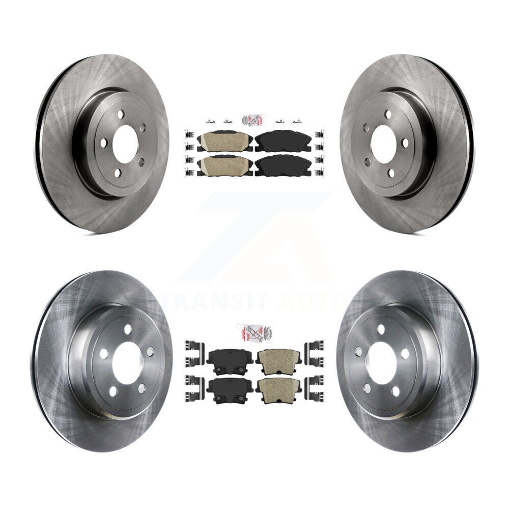 Ceramic Pad & Brake Rotor Front Rear Kit For Dodge Charger Pursuit with RWD 5.7L