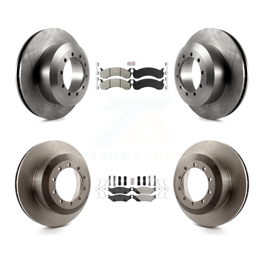 Semi-Metallic Pad And Brake Rotor Front Rear Kit For Ford F-53 Motorhome Chassis