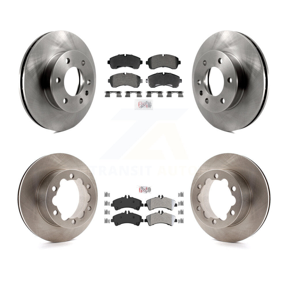Semi-Metallic Pad And Brake Rotor Front Rear Kit For Sprinter 3500 Mercedes-Benz