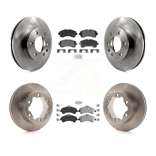 Semi-Metallic Pad And Brake Rotor Front Rear Kit For Sprinter 3500 Mercedes-Benz