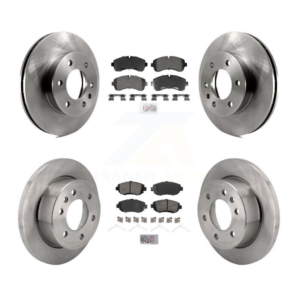 Semi-Metallic Pad And Brake Rotor Front Rear Kit For Mercedes-Benz Sprinter 2500