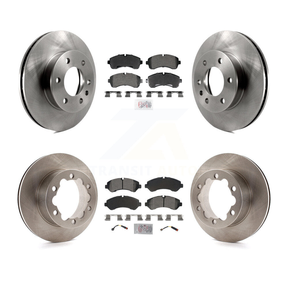 Semi-Metallic Pad And Brake Rotor Front Rear Kit For Mercedes-Benz Sprinter 3500