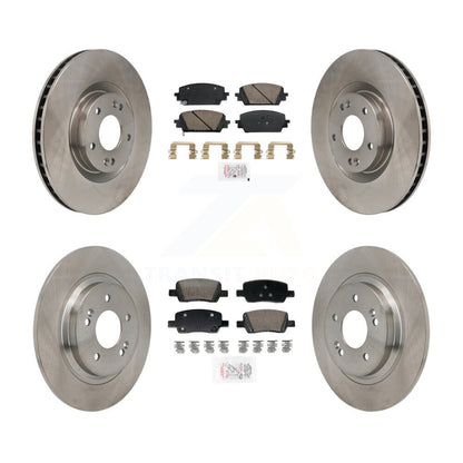Ceramic Pad And Disc Brake Rotor Front Rear Kit For Hyundai Santa Fe Kia Sorento
