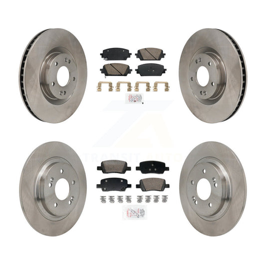 Ceramic Pad And Disc Brake Rotor Front Rear Kit For Hyundai Santa Fe Kia Sorento