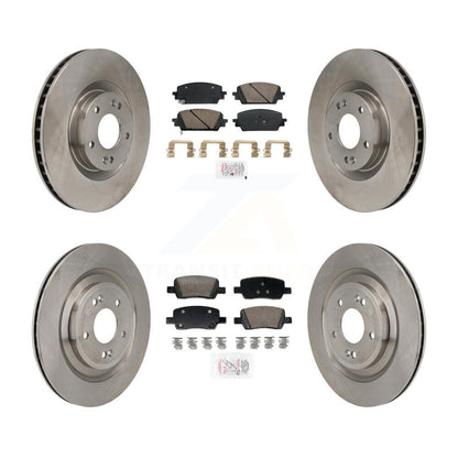 Ceramic Pad And Disc Brake Rotor Front Rear Kit For Hyundai Santa Fe Kia Sorento