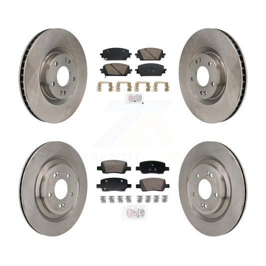 Ceramic Pad And Disc Brake Rotor Front Rear Kit For Hyundai Santa Fe Kia Sorento
