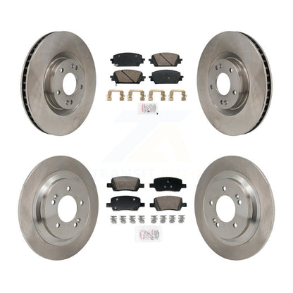 Ceramic Pad And Disc Brake Rotor Front Rear Kit For 2022-2023 Hyundai Santa Cruz