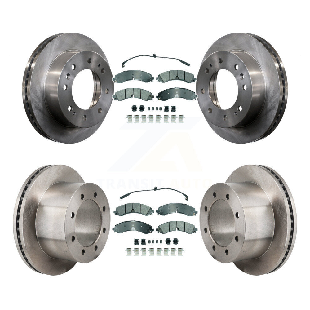Semi-Metallic Pad & Brake Rotors Front Rear Kit For GMC Sierra 3500 HD Chevrolet