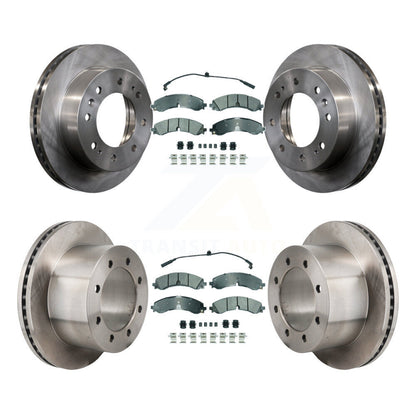 Semi-Metallic Pad & Brake Rotors Front Rear Kit For GMC Sierra 3500 HD Chevrolet