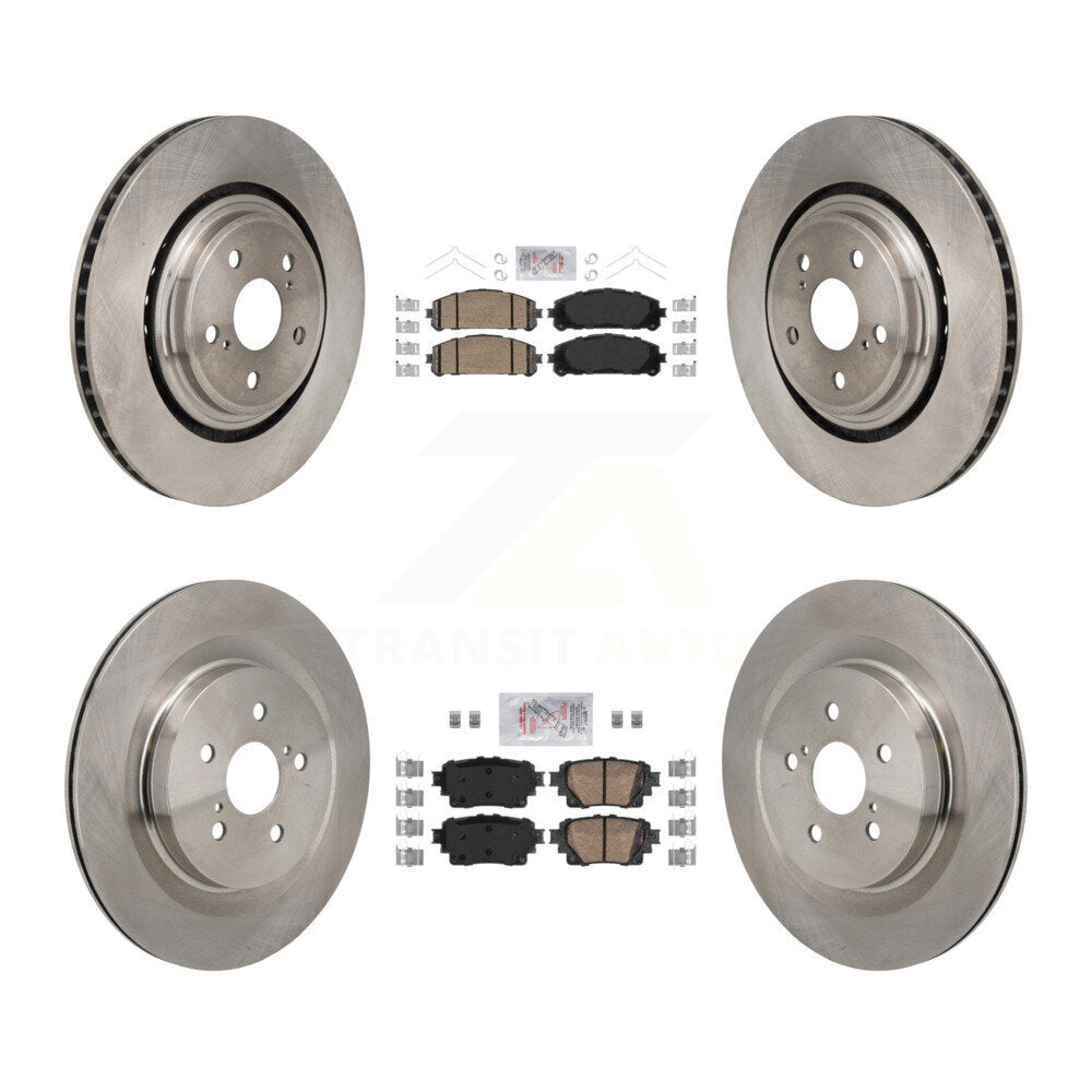 Ceramic Pad And Disc Brake Rotors Front Rear Kit For 2020-2023 Toyota Highlander