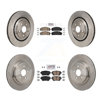 Ceramic Pad And Disc Brake Rotors Front Rear Kit For 2020-2023 Toyota Highlander
