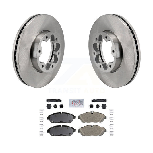 Brake Rotor And Semi-Metallic Pad Front Kit For Ford Transit-250 Transit-350 AWD