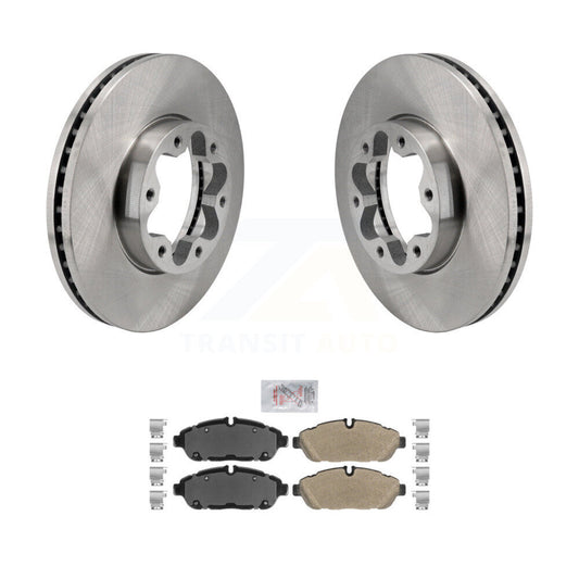 Brake Rotor And Semi-Metallic Pad Front Kit For Ford Transit-250 Transit-350 AWD