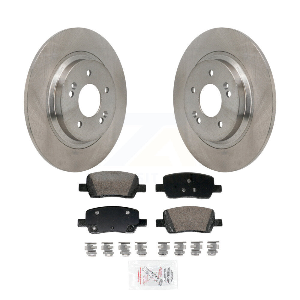 Brake Rotor And Ceramic Pad Rear Kit For Hyundai Santa Fe Kia Sorento GAS engine