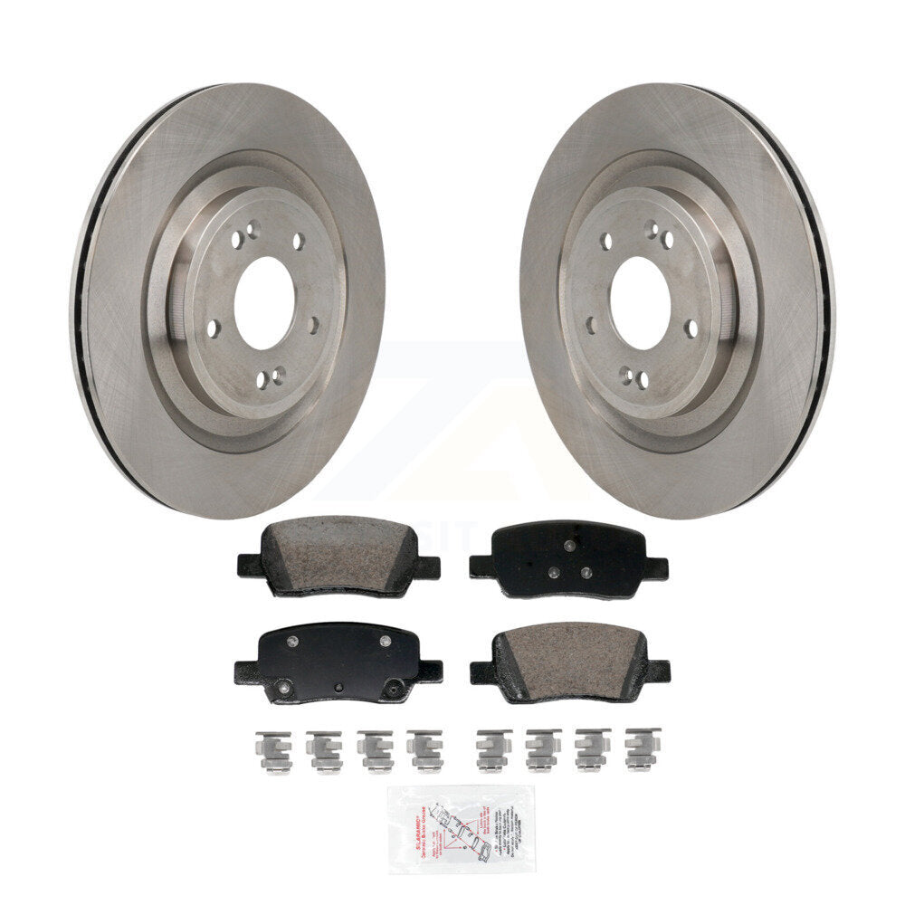 Disc Brake Rotors And Ceramic Pads Rear Kit For Hyundai Santa Fe Kia Sorento