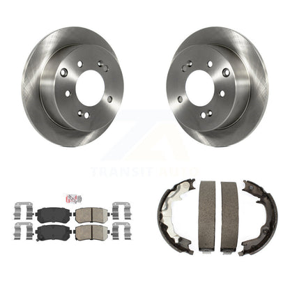 Disc Rotors Ceramic Pads And Parking Shoes Rear Kit For 2010-2013 Kia Forte Koup
