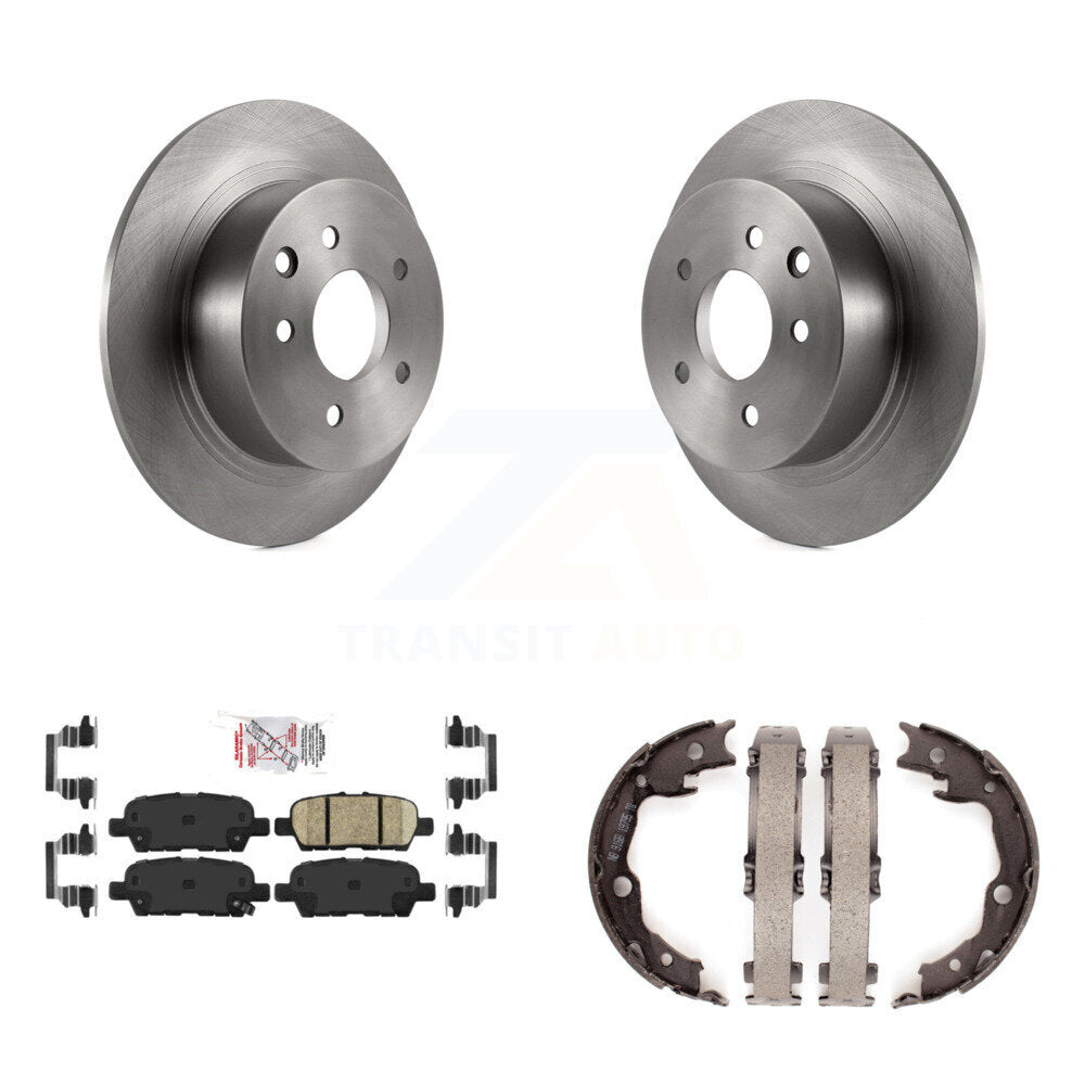 Disc Rotors Ceramic Pads And Parking Brake Shoes Rear Kit For Nissan Sentra Juke