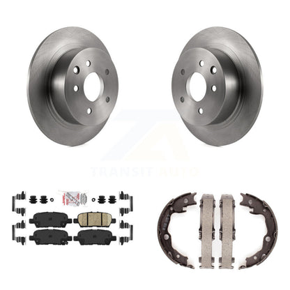 Disc Rotors Ceramic Pads And Parking Brake Shoes Rear Kit For Nissan Sentra Juke