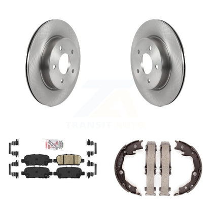 Disc Rotors Ceramic Pads And Parking Brake Shoes Rear Kit For Nissan LEAF