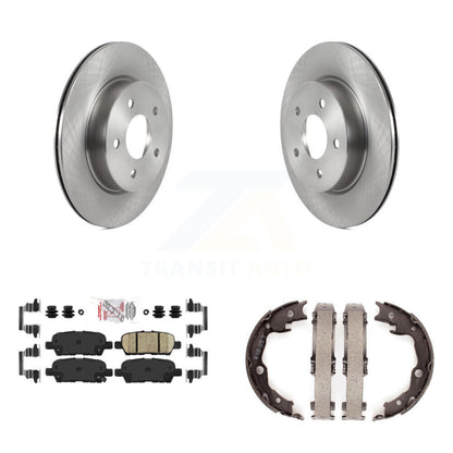 Disc Rotors Ceramic Pads And Parking Brake Shoes Rear Kit For Nissan LEAF