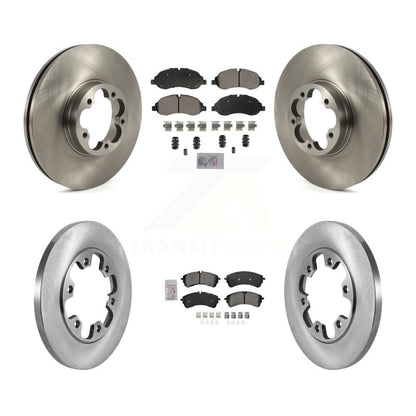 Semi-Metallic Pad & Brake Rotors Front Rear Kit For 2023 Ford Transit-350 HD RWD