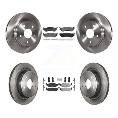 Semi-Metallic Pad And Disc Brake Rotor Front Rear Kit For Dodge Ram 1500 Durango