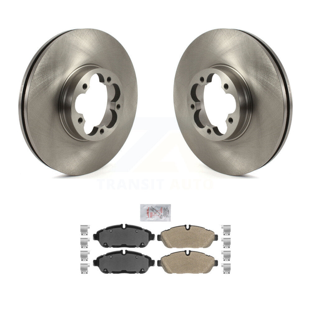 Disc Brake Rotors & Semi-Metallic Pad Front Kit For 2023 Ford Transit-350 HD AWD