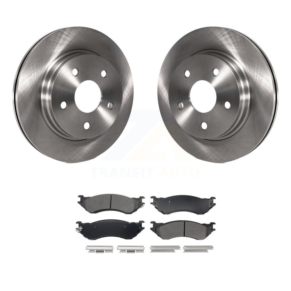 Disc Brake Rotors And Semi-Metallic Pads Front Kit For Dodge Ram 1500 Durango