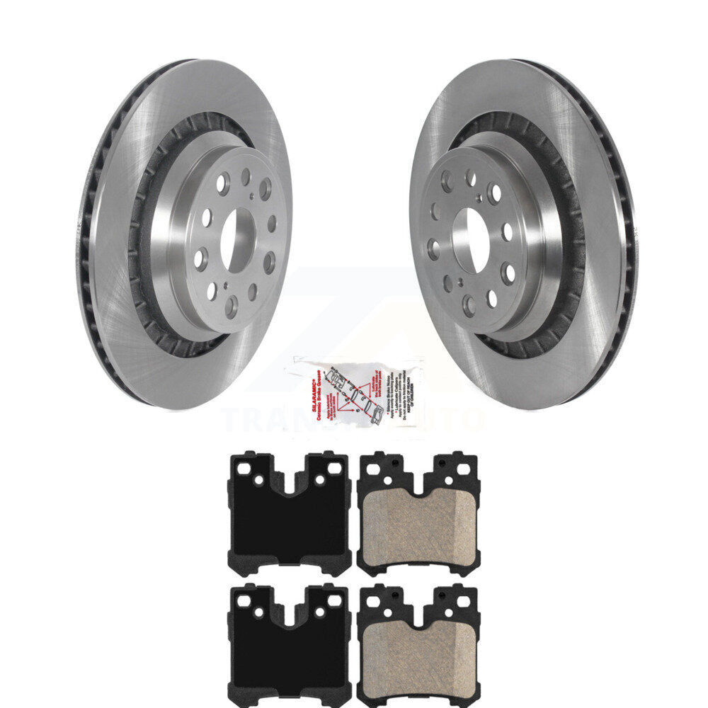 Disc Brake Rotors And Ceramic Pads Rear Kit For Lexus LS460 LS600h